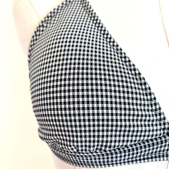 Guess Collection Swimsuit Bikini Top Black and White Gingham Size Large - Picture 5 of 10
